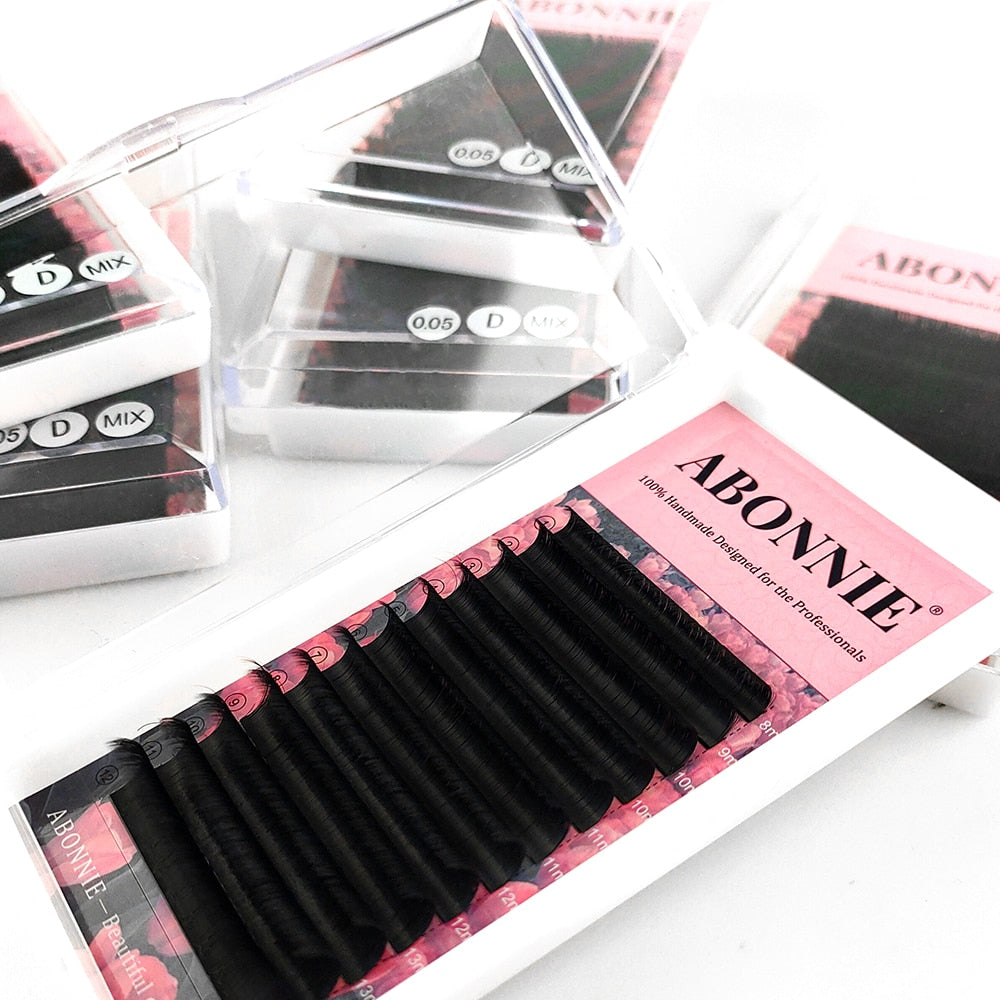 Abonnie Super Soft Blomming Lashes Easy Fan Eyelash Extensions Mega