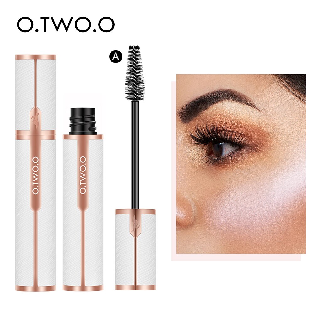 O.TWO.O Mascara Waterproof 4D Silk Fiber Curling Volume Lashes Thick Lengthening Nourish Eyelash Extension High Quality Makeup