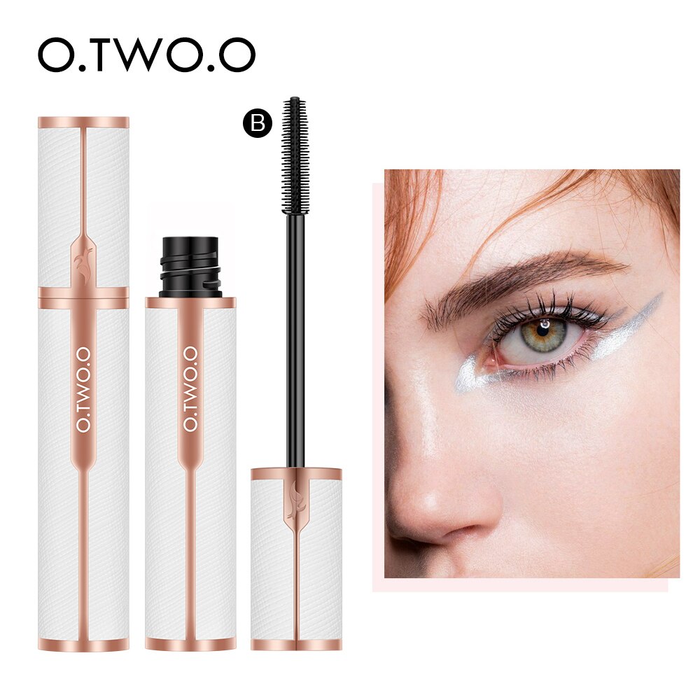 O.TWO.O Mascara Waterproof 4D Silk Fiber Curling Volume Lashes Thick Lengthening Nourish Eyelash Extension High Quality Makeup