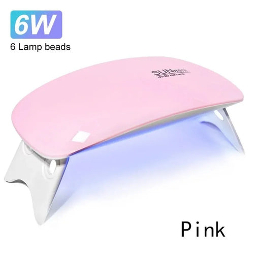 Foldable Nail Lamp Portable Nail Dryer Lamp 6 LED&UV Manicure Machine