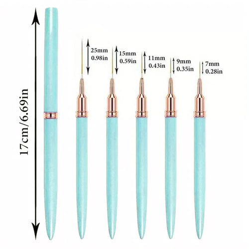LULAA Nail Art Liner Brushes Painting Detail Nail Brushes for Nail Art