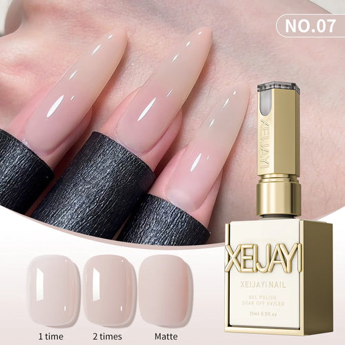 1/6Pcs 15ml Jelly Ice Nude Peelable Polish, UV/LED - set, Formaldehyde
