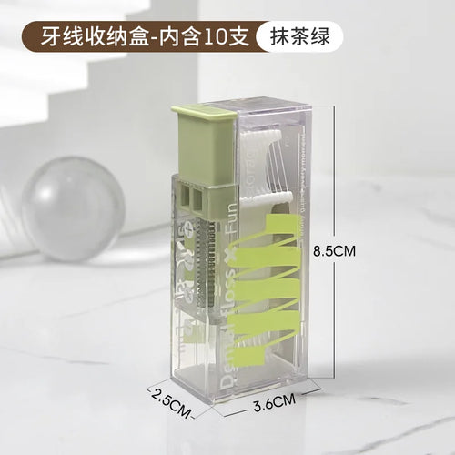 Portable Floss Dispenser Includes 10Pcs Floss Automatic Ejectable
