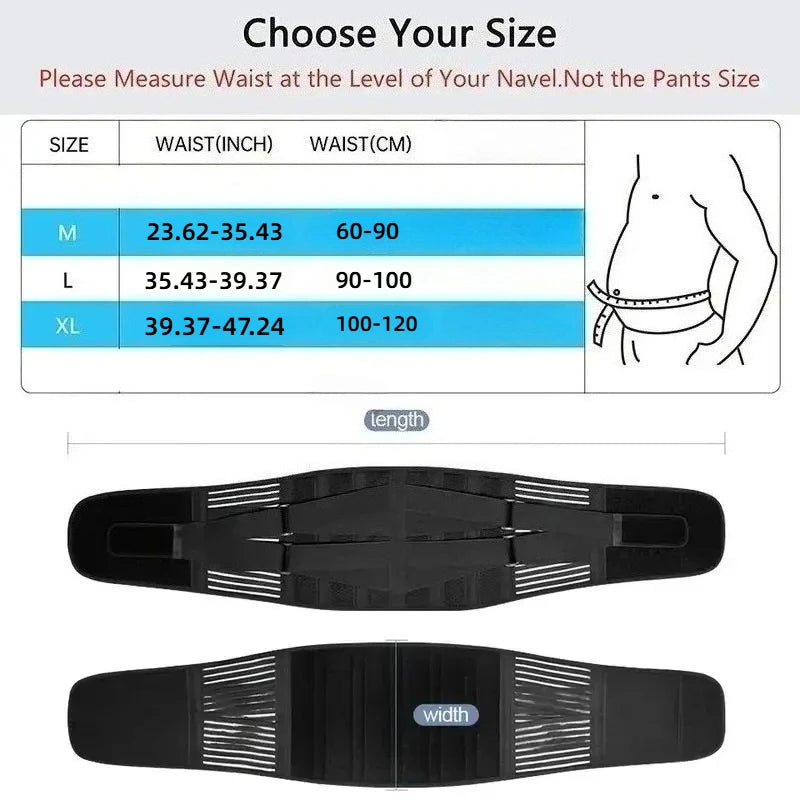 Back Brace Adjustable Waist Belt Support Brace for Lumbar Trainer