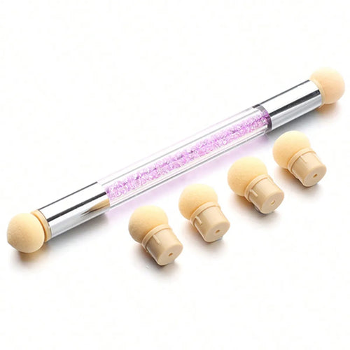 Double-ended Gradient Shading Pen Dotting Brush Head Sponge Rhinestone