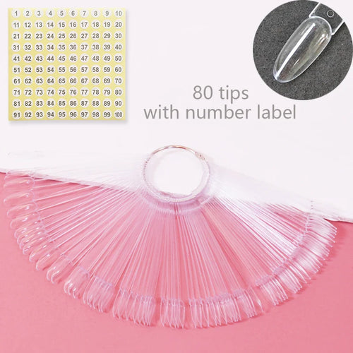 80/50/20pcs Nail Display Sticks Nail Swatch False Nail Tips Nail Gel