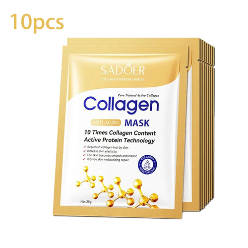 5/10/20/30pcs SADOER Collagen Face Mask Firming Moisturizing Repair