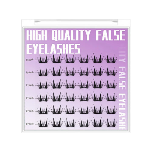 7-13mm Press on Lash Clusters Comic Eyelash Clusters No Glue Natural
