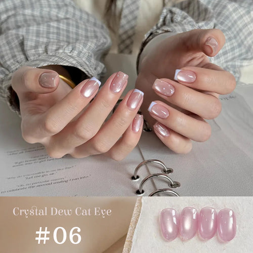 1-9pcs TC Flow Light White Cat Eye Gel Nail Polish Ultra Shine Soak