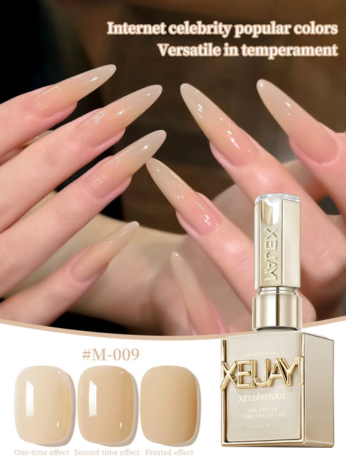 1Pc 15ML Milky White Pure Nail Polish Gel Nail Add Semi-Permanent Soak