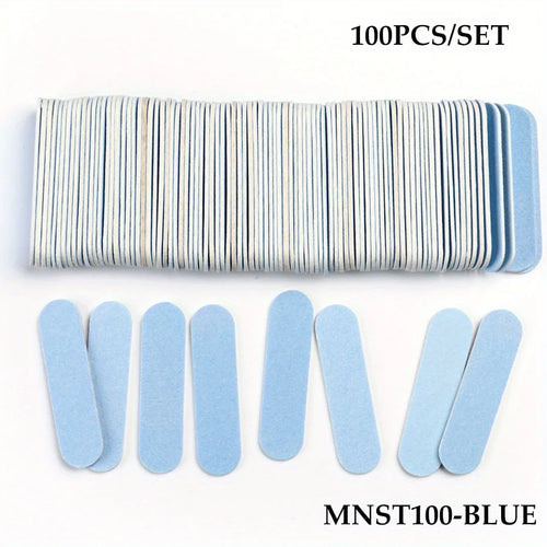 Double Side Nail Files Mini Wood Sanding Buffer Block Set For Gel