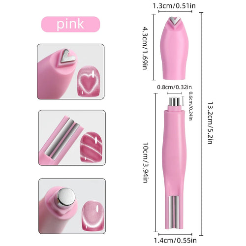 3-in-1 Multifunctional Cat Eye Nail Magnet Tool for DIY Salons Heart &