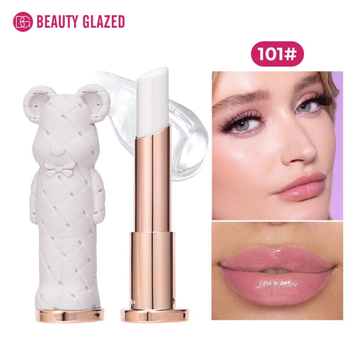 Beauty Glazed Bear Moisturizing Lipstick,Colored Lip Balm,Nourishing