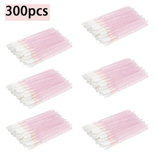 200/300/500Pcs Disposable Lip Lint Free Applicators Lipstick Testers