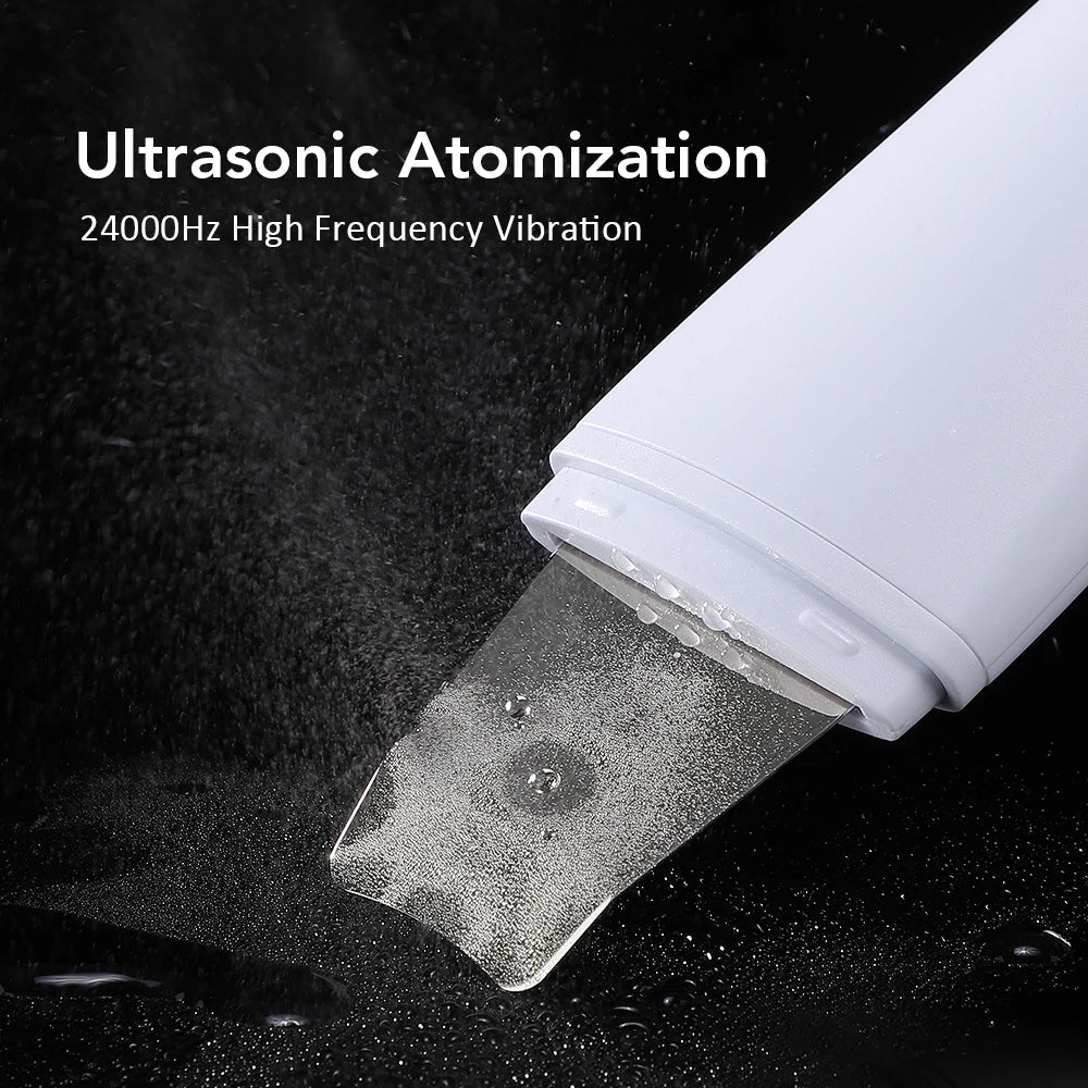 Ultrasonic Skin Scrubber Skin Spatula Ion Deep Face Cleaning 4 Modes