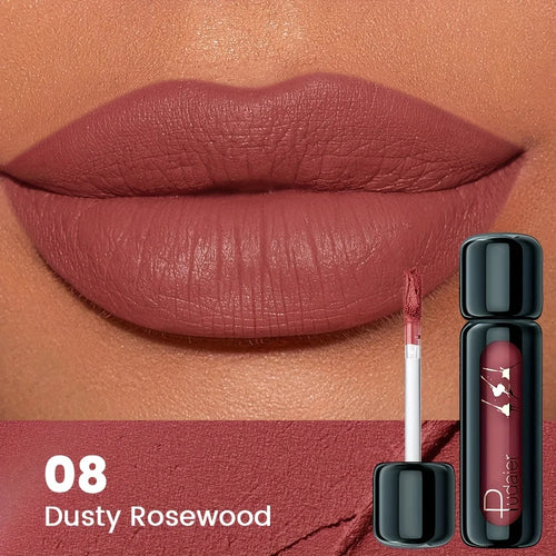 1pc Matte Velvet Lip Gloss, Highly Saturated Liquid Lip Mud, Non-Stick
