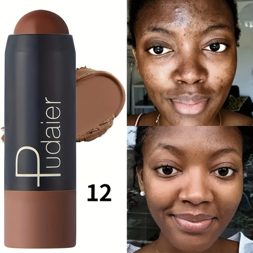 2-in-1 Foundation & Concealer Stick, Waterproof Long Wear, Full Cover,