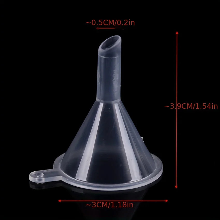 10 precision mini funnels for lab bottles, essential oils, perfumes,