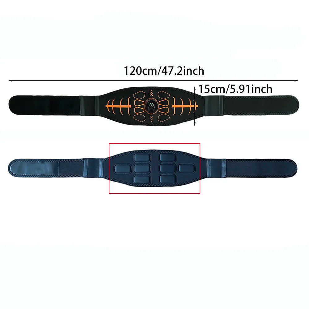 Smart Muscle Toner Abdominal Toning Belt Abs Trainer USB Recharge Body