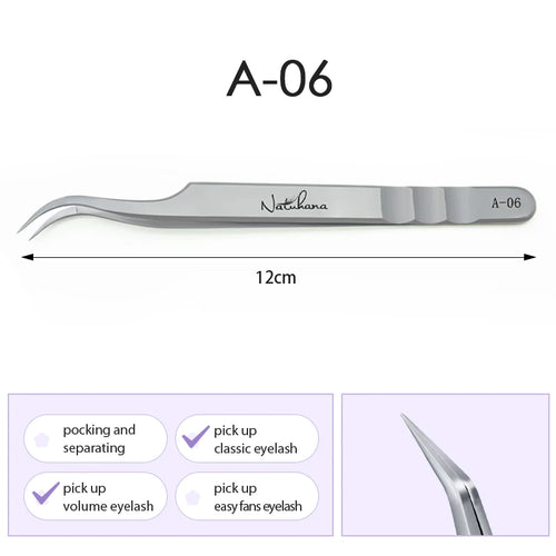 Stainless Steel Eyelash Extensions Tweezers Lash Artists High