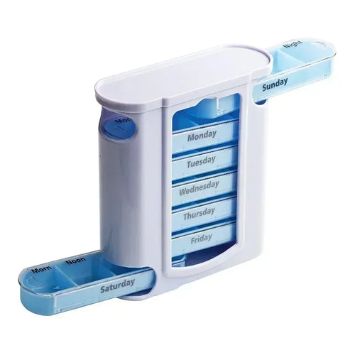 7 Days Medicine Medical Pill Box 28 Grids Weekly Pill Case Storage Box