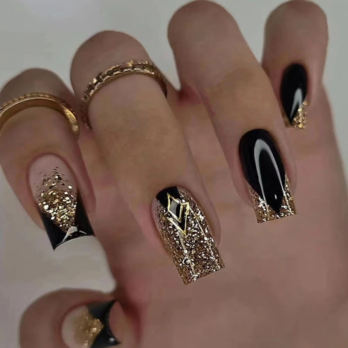 24PCS/ brown ballet-shaped fake nails instantly upgrade your look with