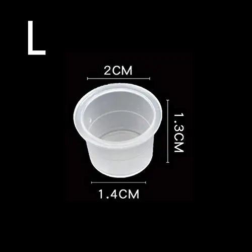 1000 PCS Plastic Disposable Tattoo Ink Cups Pigment Clear Holder