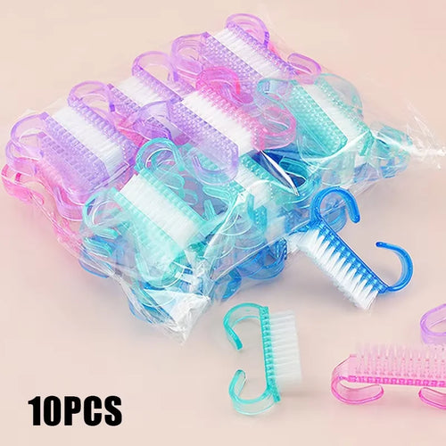 1/5/20Pcs Acrylic Nail Brush Pink Color Nail Art Manicure Pedicure