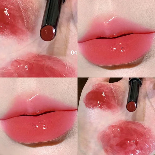 HERORANGE Push-button Mirror Lipstick Moisturizing Long-lasting Lip