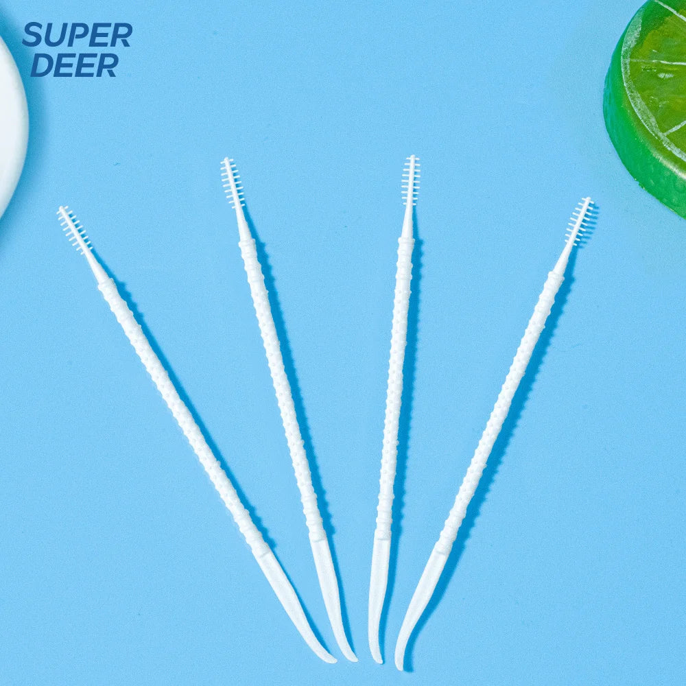 300 PCs Boxed Toothpick Brush Plastic Toothpick Disposable Household