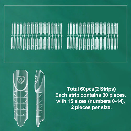 Nailpop Space French Dual Forms 15 Sizes 60/150PCS Transparen Reusable