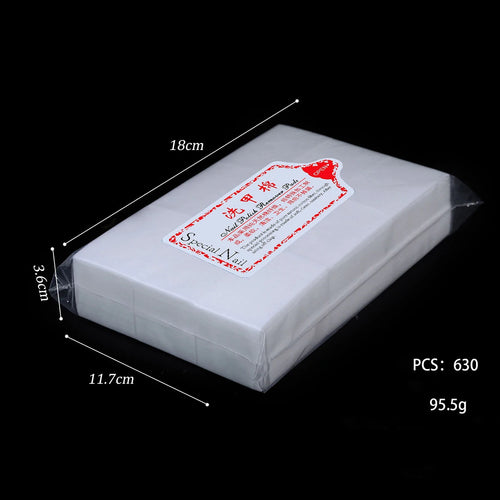 1000/630 Pcs Professional Nail Wipe 100% Cotton Pads Lint-Free Nail