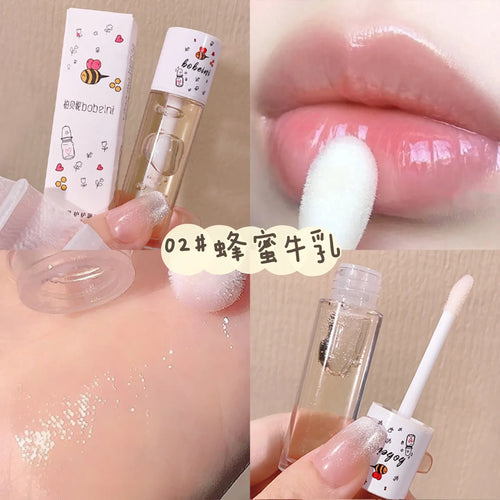 Bee Lip Oil Water-shine Glass Transparent Lip Honey Dry Repair Lip