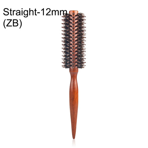 12 Style Wood Handle Round Rolling Brush Straight Twill Hair Comb Boar