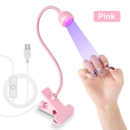 Nail LED UV Lamp for Drying Gel Nails Polish Clip-On Flexible Desk