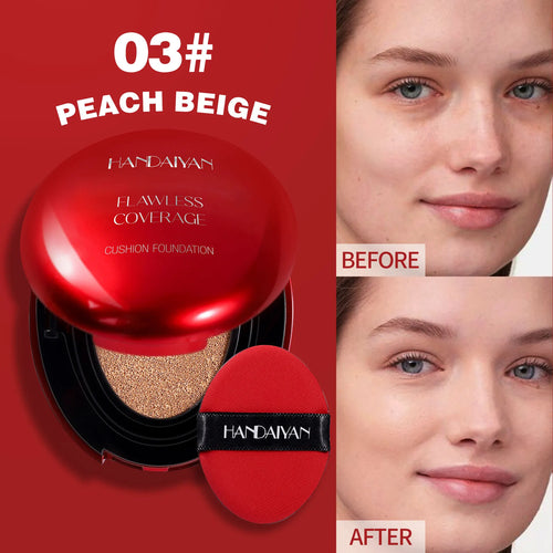 handaiyan Puff + Concealer Red Shell Foundation Natural Finish