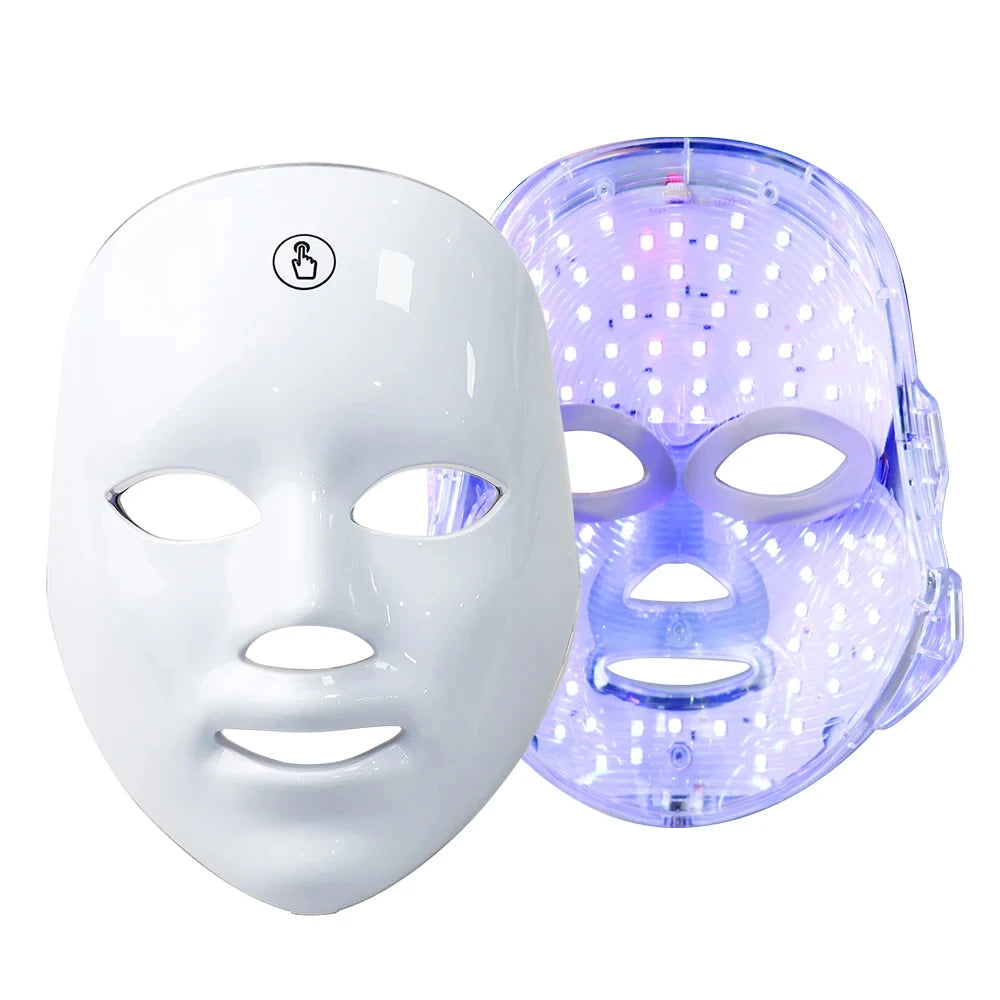 7 Colors LED Facial Mask Photon Therapy Face Skin Care Mask Anti Acne