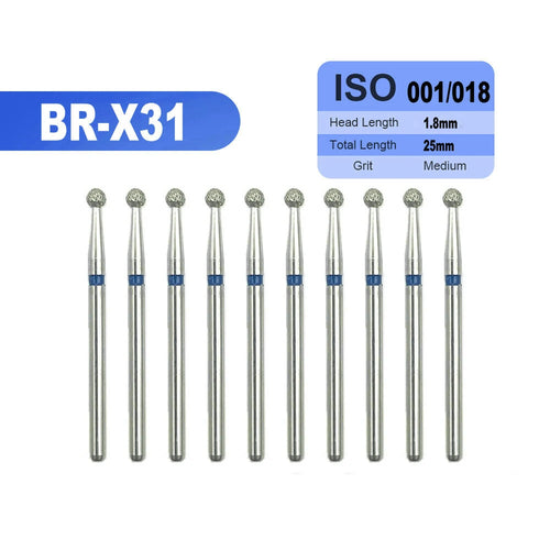 10pcs Dental High Speed Diamond Burs Dentistry Cavity