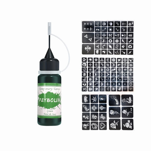 Long-Lasting Temporary Tattoo Inks with 3 Tattoo stickers Kit,Freehand