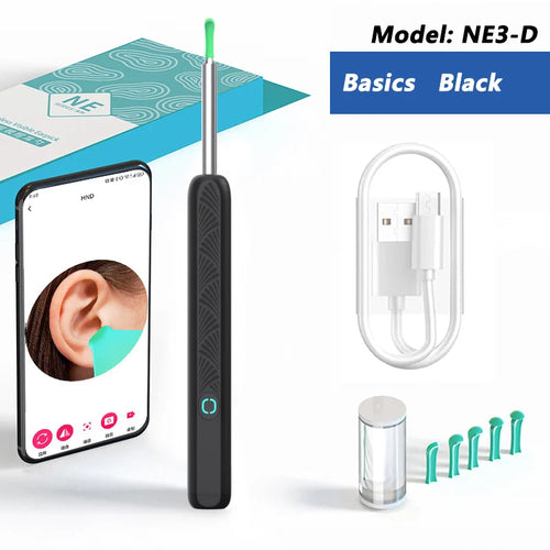 Visual Ear Wax Cleaner with Camera Safe Earwax Removal Endoscope with