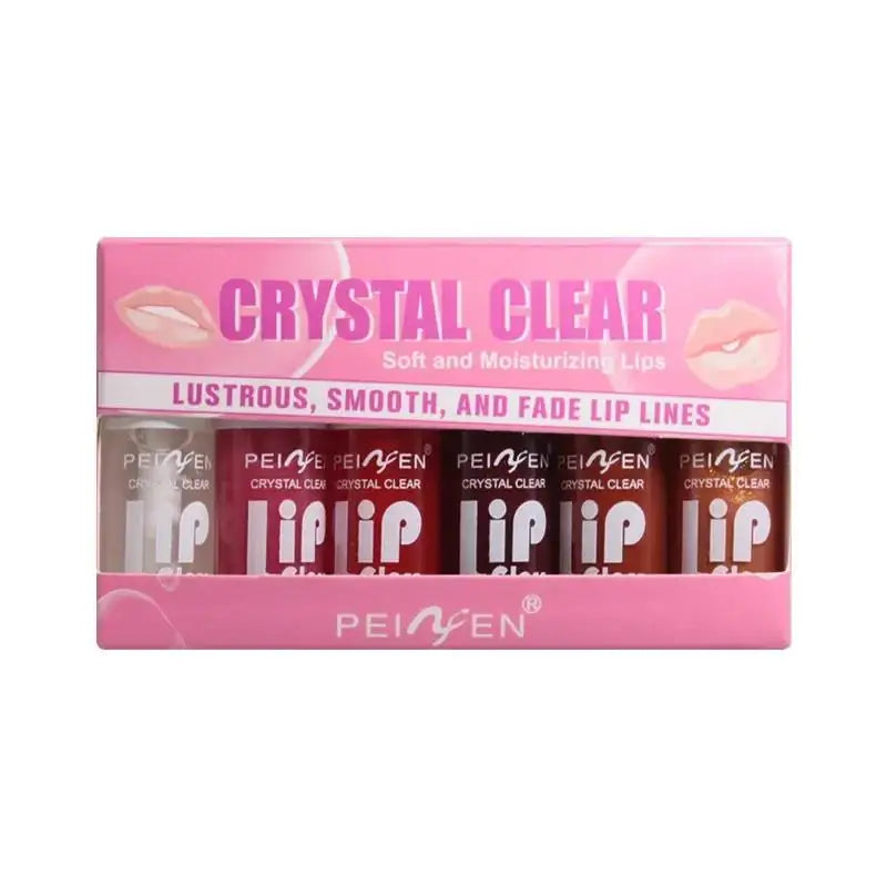 6 Pieces Glass Mirror Lip Gloss Set Hydrating Lightweight Lip Balm