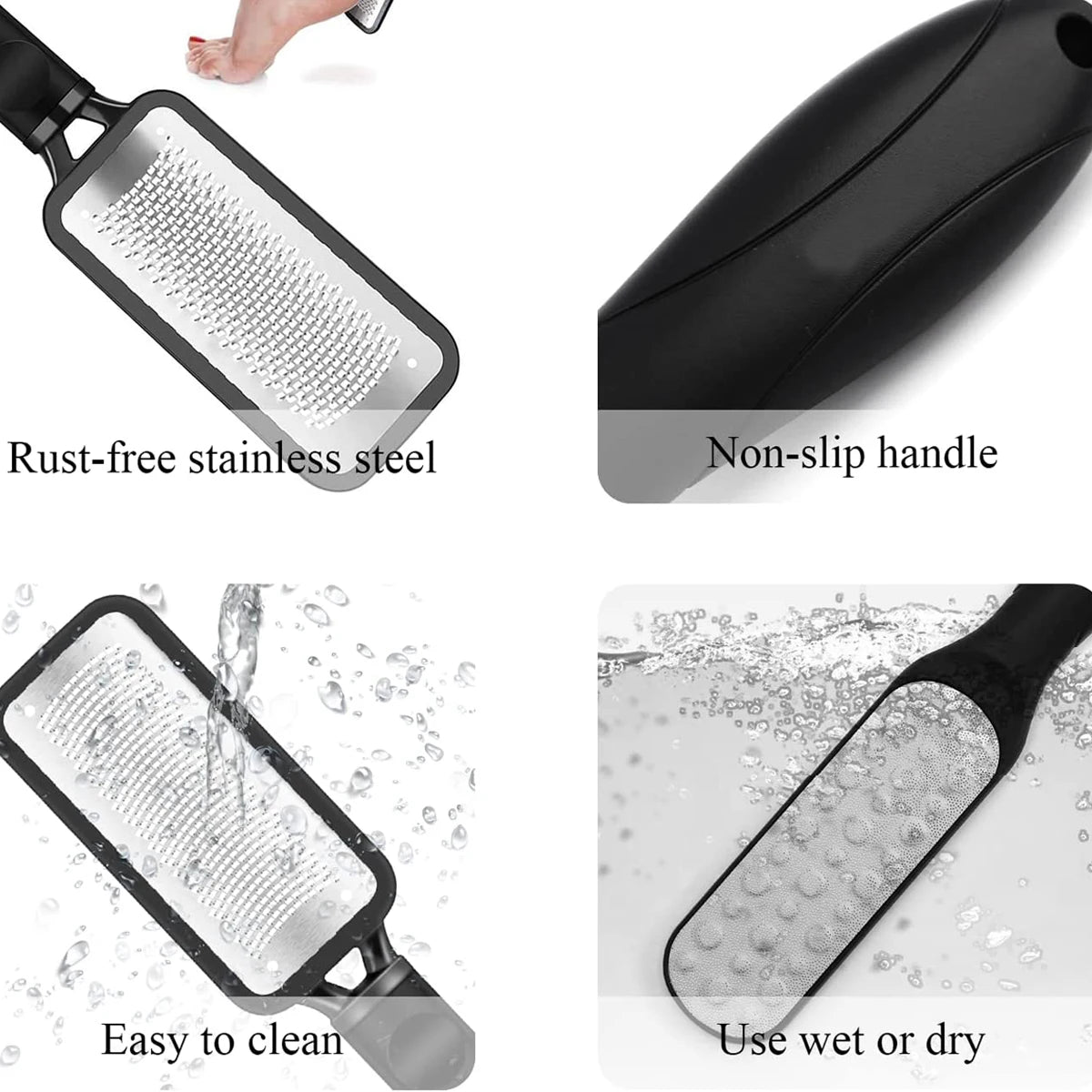 Pedicure Rasp Reusable Stainless Steel Exfoliating Tool Foot Callus