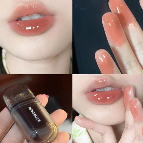 HERORANGEHR564 Enveloping Ice Night Mirror Lip Glaze Moisturizing and