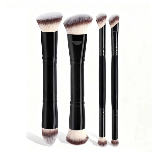 4pcs Basic Makeup Brushes Set With Box Dual-ended Foundations Powder