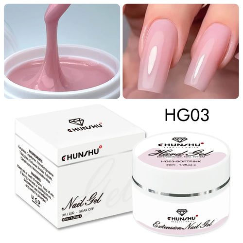 30ML Hard Gel For Nail Extension Milky White Builder Constructor Gel
