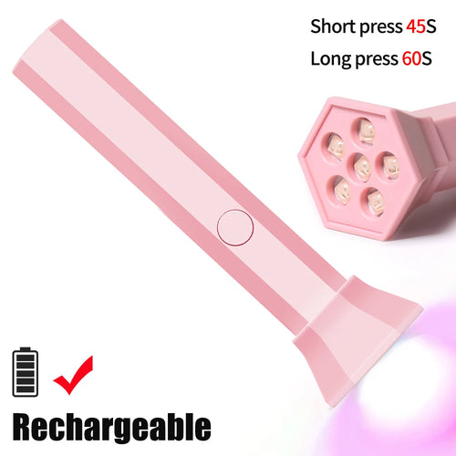 YIKOOLIN Handheld UV Light for Gel Nails Mini UV Light for Gel Nails