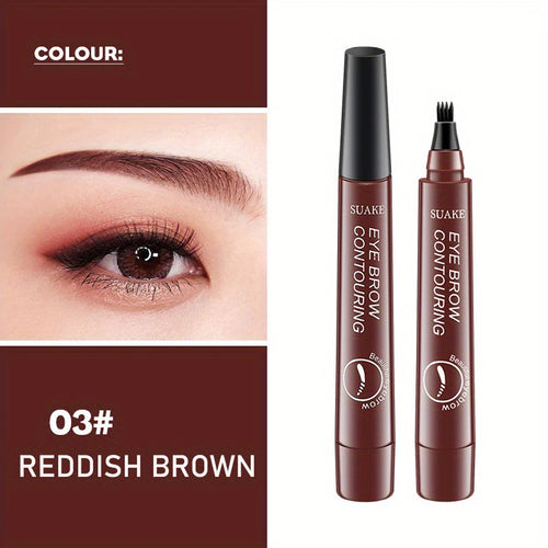 Waterproof Eyebrow Pen, Microblading Eyebrow Pencil With 4 Split Head,