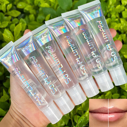 6Pcs Fruity Flavor Watery Glossy Lip Gloss Set Clear Lip Gel Hydrating