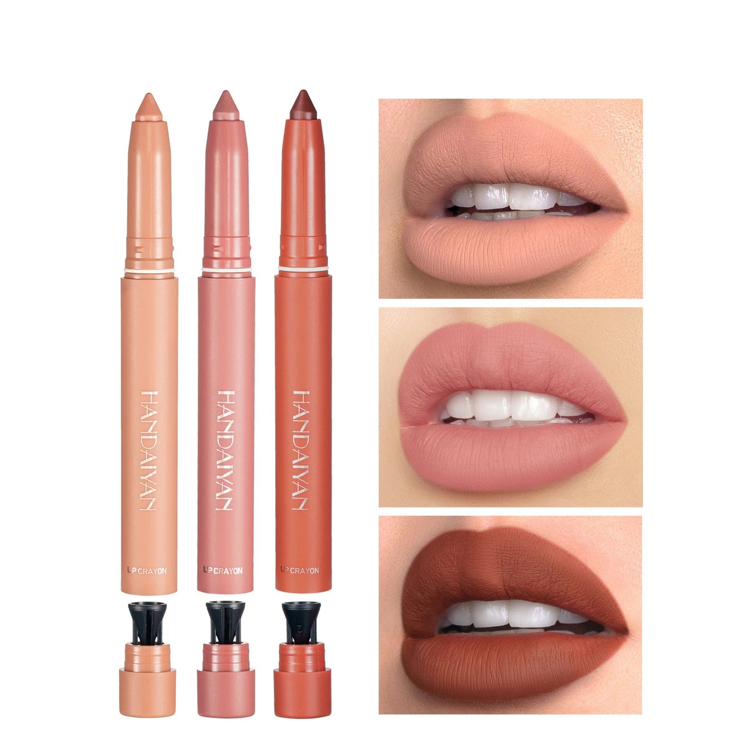 12-Color Matte Lipstick Pen Set - Nude and Pink, Waterproof, Long-Lasting Lip Gloss and Lip Liner Combo