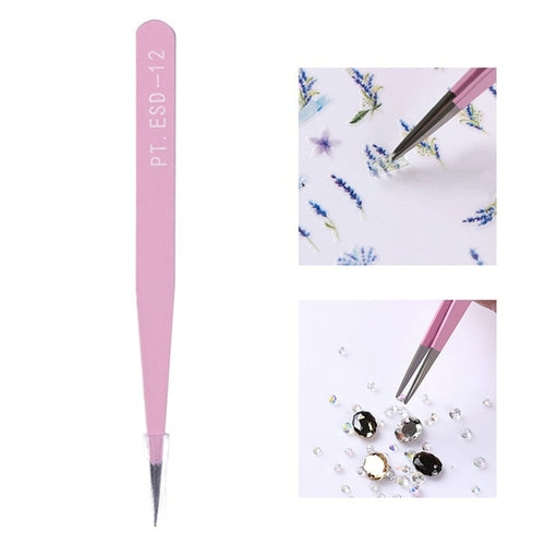 1pcs Double-ended Stainless Steel Cuticle Pusher Dead Skin Push